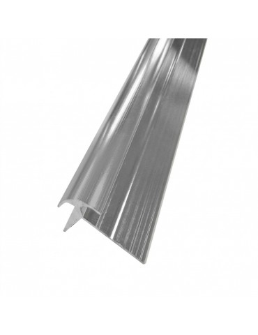Silver external PVC wall molding, 4 mm