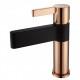 Raja, rose gold and matt black sink faucet