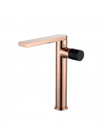 Otso, rose gold and black wash basin faucet