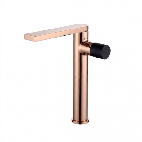 Otso, robinet de vasque or rose et noir