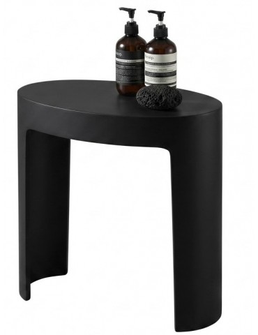Banc de douche noir en istone