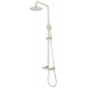 Thermostatic shower/bath faucet with nickel brushed finish