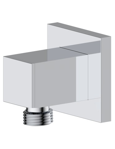 Square Adjustable elbow for shower hose with chrome finish