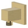 Coude ajustable carrée pour tuyau de douche fini en or mat