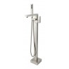 Robinet de bain sur pied Ares fini nickel brossé