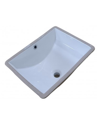 Lavabo sous-plan 18 × 14 po, blanc, collection Boba-II