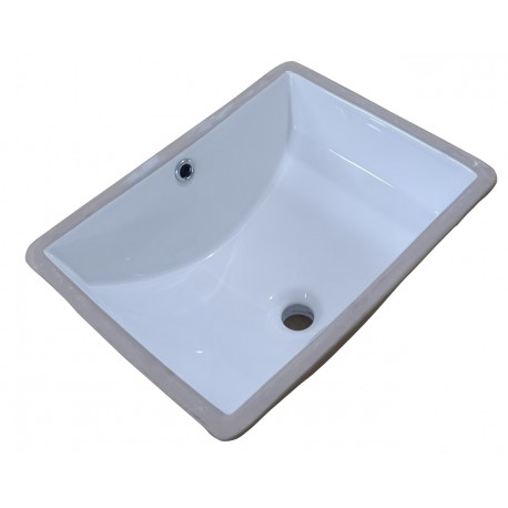 18 x 14 in. undermount sink, white, Boba-II collection