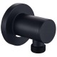 Coude ajustable pour tuyau de douche fini en noir mat