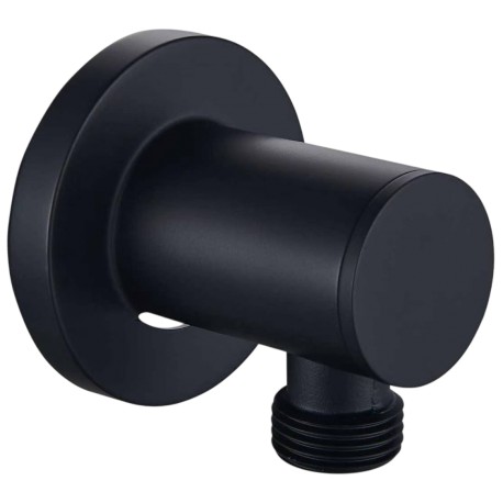 Coude ajustable pour tuyau de douche fini en noir mat