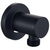 Coude ajustable rond pour tuyau de douche fini en noir mat