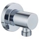 Coude ajustable pour tuyau de douche fini en chrome