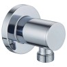 Coude ajustable rond pour tuyau de douche fini en chrome