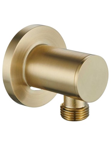 Coude ajustable pour tuyau de douche fini en or mat
