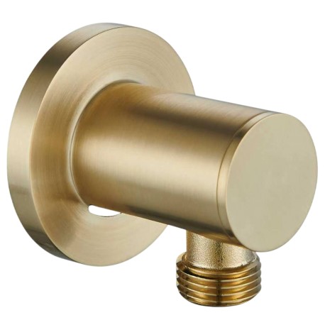 Coude ajustable pour tuyau de douche fini en or mat
