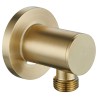 Coude ajustable rond pour tuyau de douche fini en or mat
