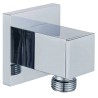 Square Adjustable elbow for shower hose with chrome finish