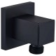 Square Adjustable elbow for shower hose with matte black finish