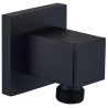 Square Adjustable elbow for shower hose with matte black finish