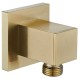 Coude ajustable carrée pour tuyau de douche fini en or mat