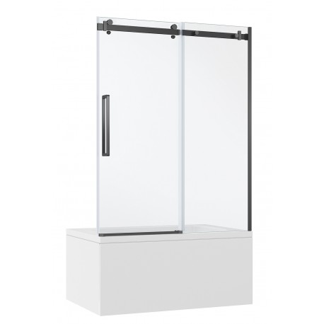 Porte de douche sur bain Lwidgi finition Noire
