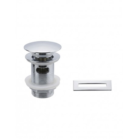 Brushed bathtub drain with overflow