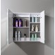VISTA 30 in. LED medicine cabinet with storage and anti-fog