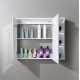 VISTA 30 in. LED medicine cabinet with storage and anti-fog