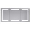 VISTA 59 in. LED medicine cabinet with storage and anti-fog