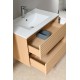 Vanité flotante simple, 29.5", collection Ligna (miroir et meuble de côté vendu séparément)