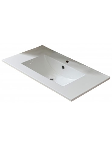 36-inch White Ceramic Vanity Top with Undermount Sink