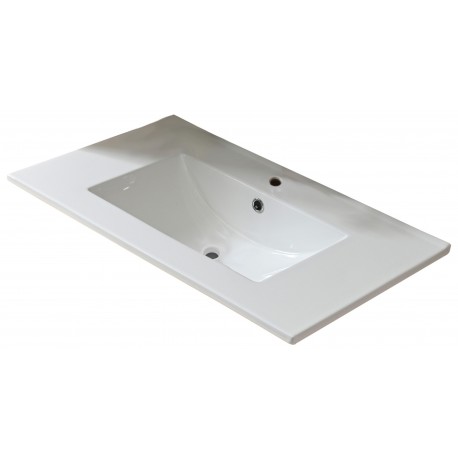 36-inch White Ceramic Vanity Top with Undermount Sink