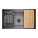 Galaxie 30x18 Inch Kitchen Sink with Cutting Board and Strainer