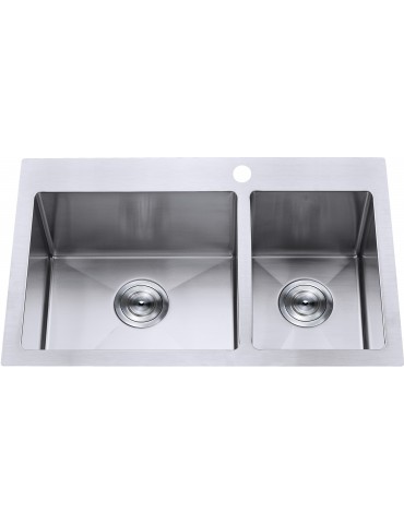 Évier de cuisine, 33 x 22", acier inoxydable