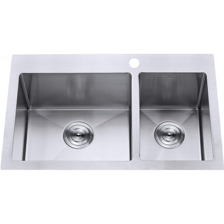 Kitchen Sink, 33 x 22", Stainless Steel