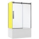 Porte de douche sur bain Lwidgi finition Noire