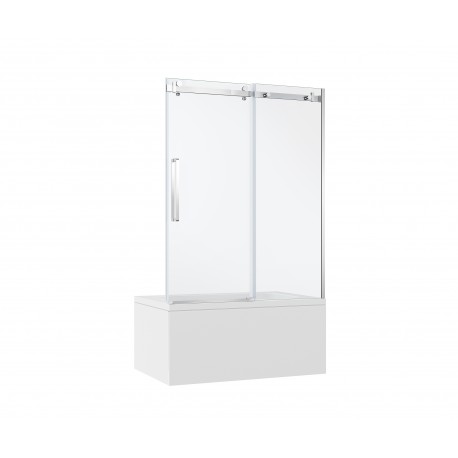 Porte de douche sur bain Lwidgi finition Chrome