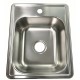 Évier de cuisine à encastrer 17 x 22 po en acier inoxydable - 5643A-1