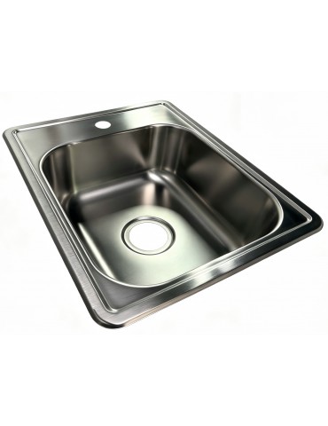 Évier de cuisine à encastrer 17 x 22 po en acier inoxydable - 5643A-1