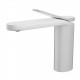 Miggue, robinet de lavabo blanc lustré