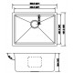 Kitchen Sink, 24 X 18'', Stainless Steel 18G