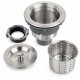 Stainless steel kitchen sink strainer 114-1-SS