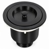 Matte black kitchen sink basket strainer