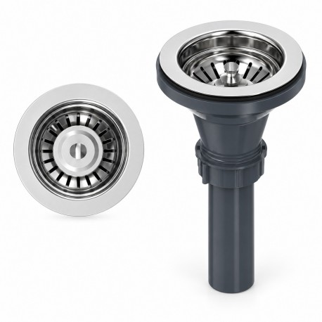 Crépine d’évier à panier en inox 114-2-SS