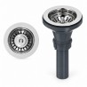 Stainless steel basket sink strainer 114-2-SS