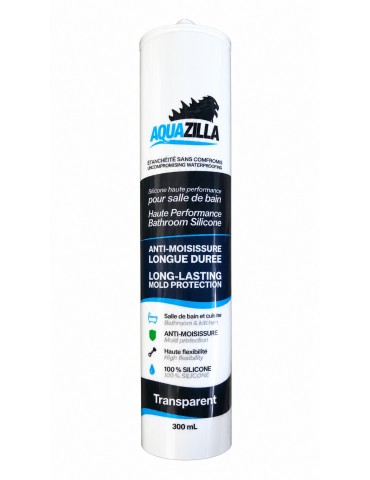 Aquazilla Silli-Clear clear mould-resistant silicone sealant, 300 mL