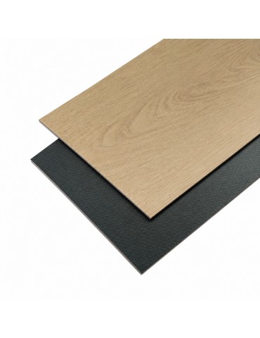 Plancher vinyle LVT à coller 7 x 48 po. couleur Bois Naturel Doré
